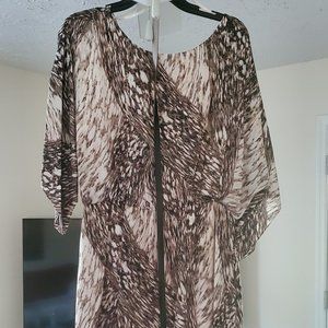 Jessica Howard Long sleeve dress with belt, patterned, size 12, worn once
